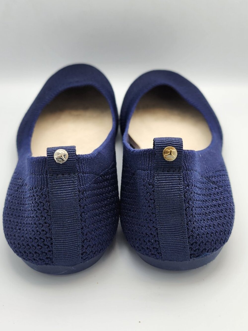 Navy Knit Ballet Flats | Women's 9 - Picture 13 of 17